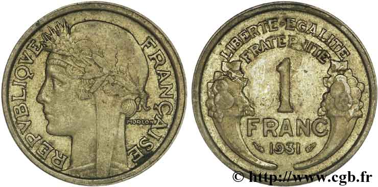 1 franc Morlon 1931 Paris F.219/2 XF48 