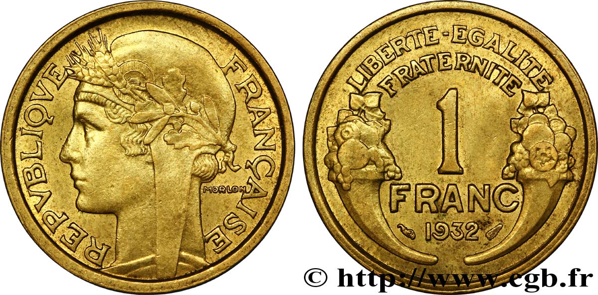 1 franc Morlon 1932 Paris F.219/3 AU53 