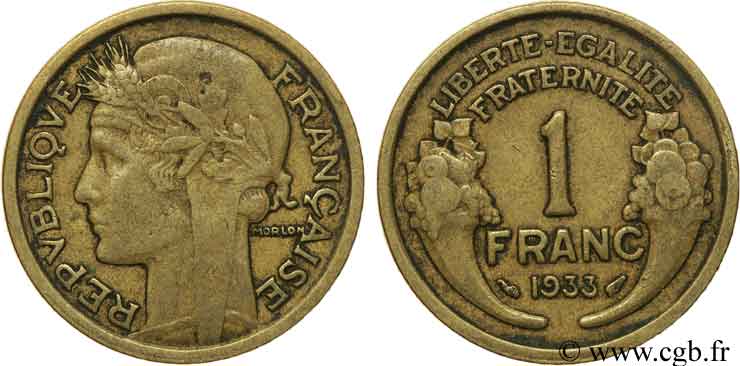 1 franc Morlon 1933 Paris F.219/4 BB40 