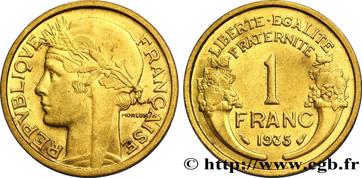 1 franc Morlon 1935 Paris F.219/6 EBC58 