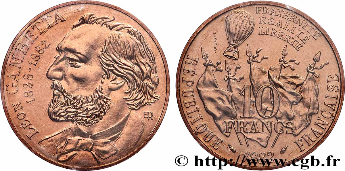 Essai de 10 francs Gambetta 1982 Pessac F.366/1 FDC 
