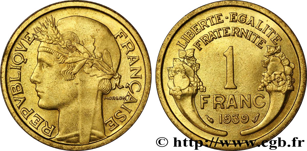 1 franc Morlon 1939 Paris F.219/10 MS60 