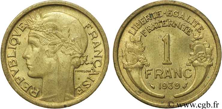 1 franc Morlon 1939 Paris F.219/10 AU53 
