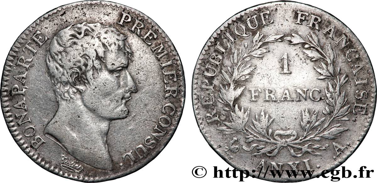 1 franc Bonaparte Premier Consul 1803 Paris F.200/1 TB 