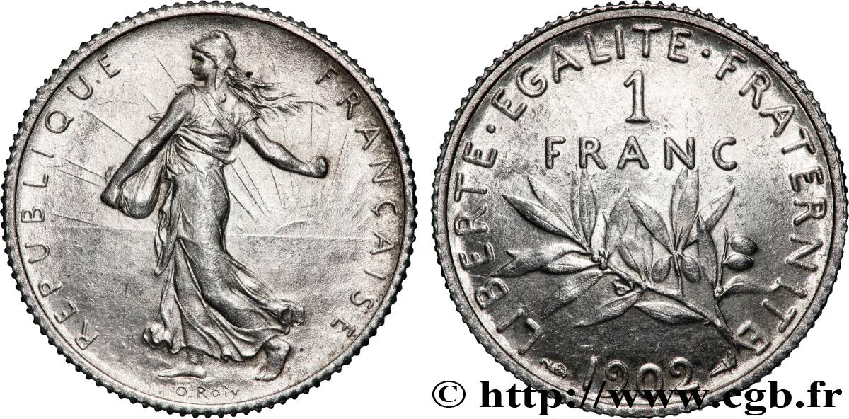 1 franc Semeuse 1902 Paris F.217/7 SUP+ 
