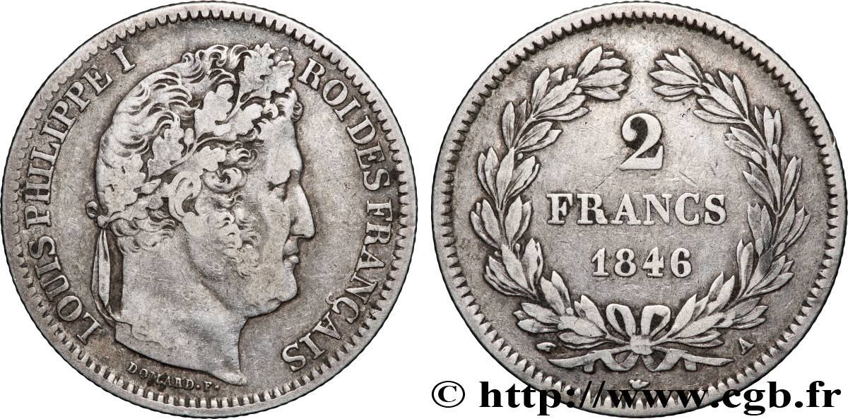 2 francs Louis-Philippe 1846 Paris F.260/108 TB+ 