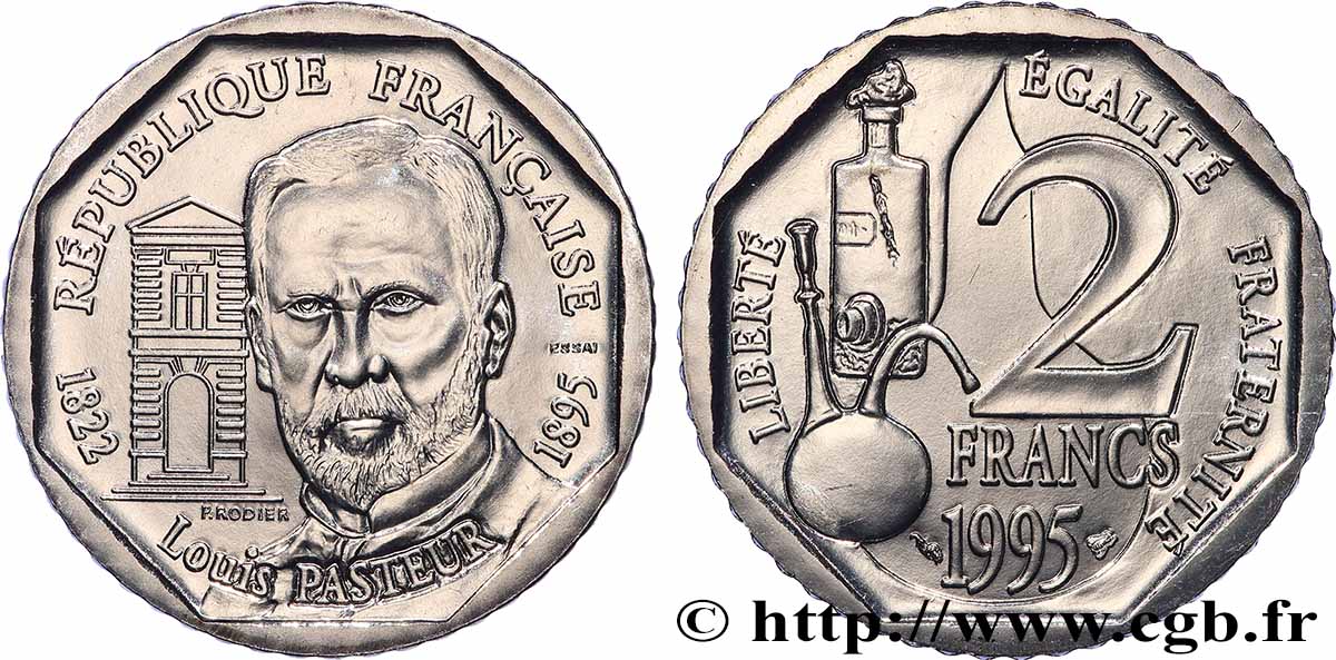 Essai de 2 francs Louis Pasteur 1995 Pessac F.274/1 fST 