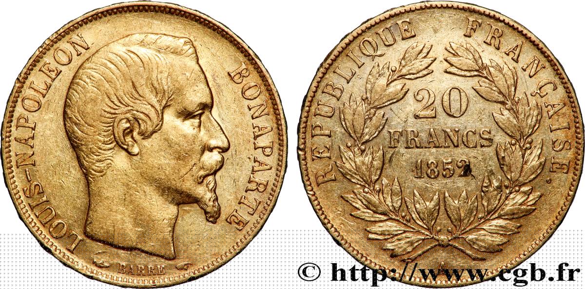 20 francs or Louis-Napoléon 1852 Paris F.530/1 XF 