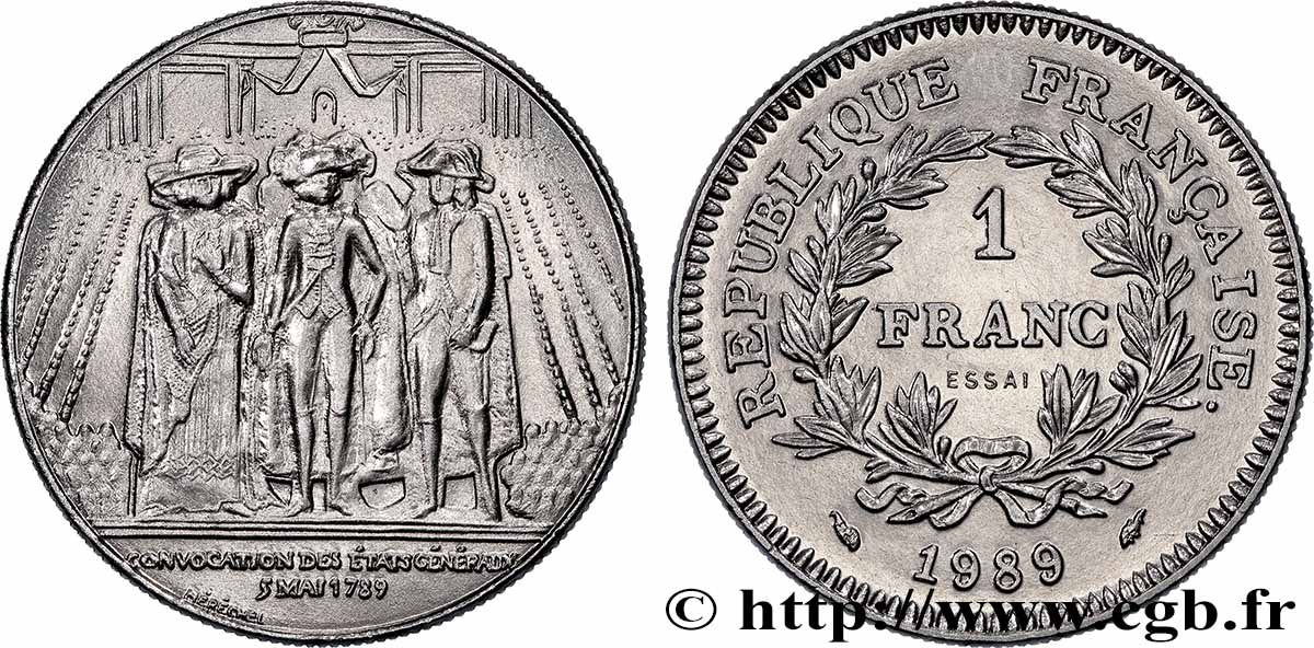 Essai de 1 franc États Généraux 1989 Paris F.228/1 FDC 