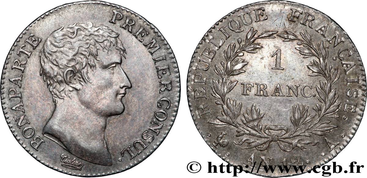 1 franc Bonaparte Premier Consul 1804 Paris F.200/8 AU 