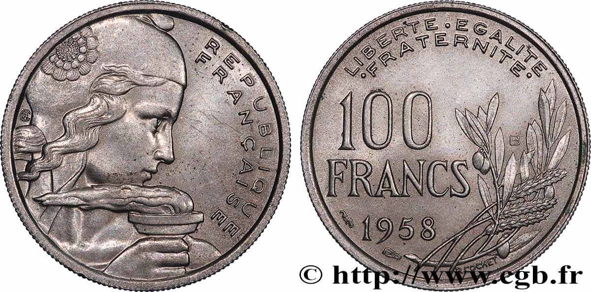 100 francs Cochet 1958 Beaumont-Le-Roger F.450/14 MS 