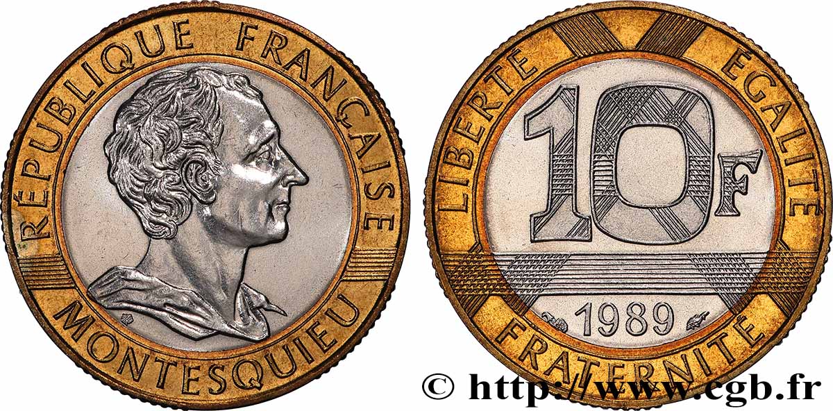10 francs Montesquieu 1989  F.376/2 FDC65 