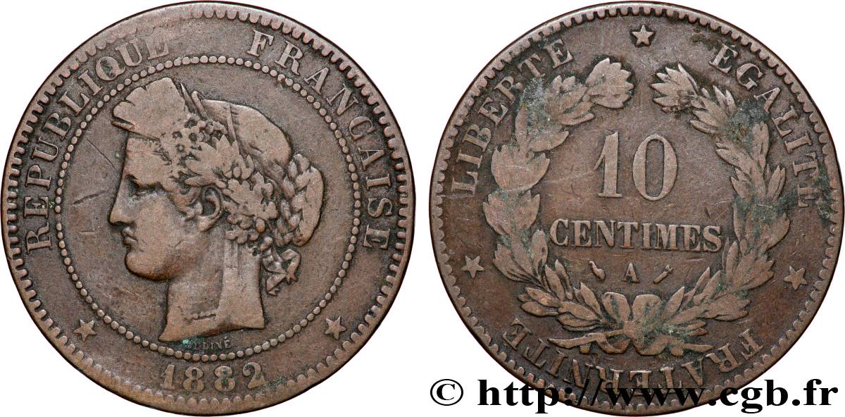 10 centimes Cérès 1882 Paris F.135/26 fS 