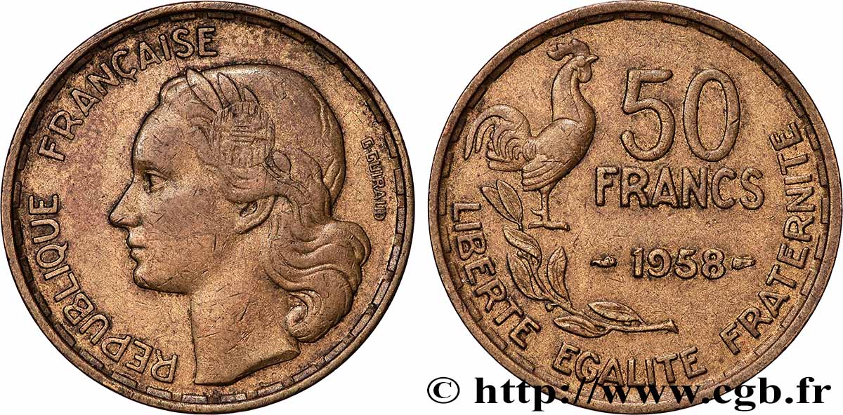 50 Francs Guiraud 1958 Paris F.425/14 TTB 