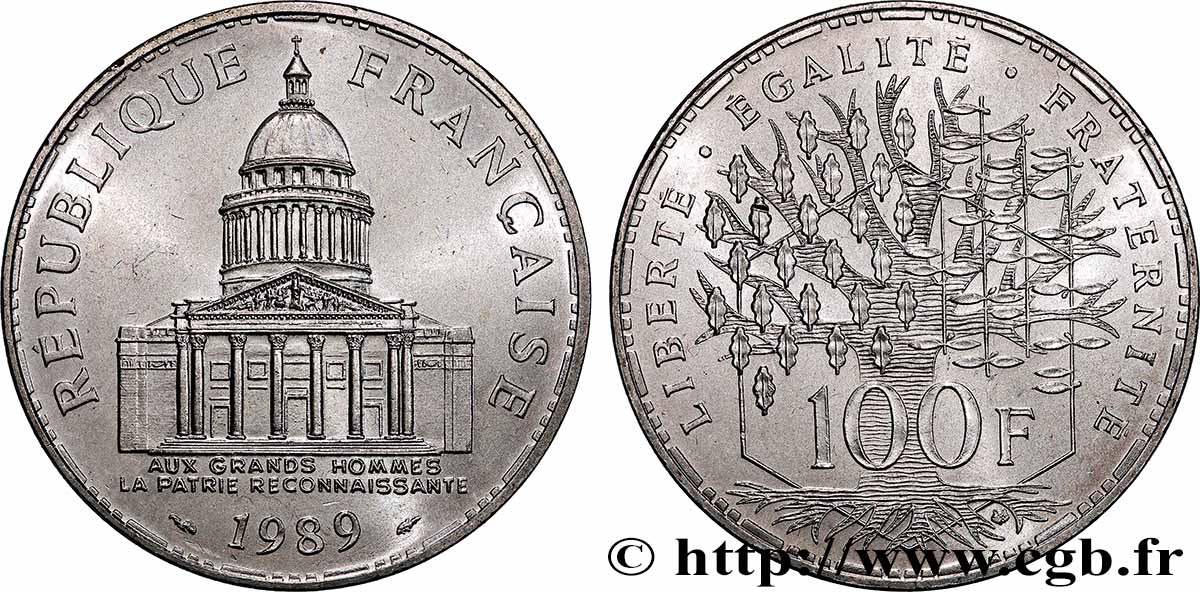 100 francs Panthéon 1989  F.451/9 SUP 
