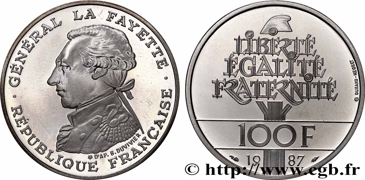 Belle Épreuve 100 francs Égalité - La Fayette 1987 Paris F.455/2 var. fST 