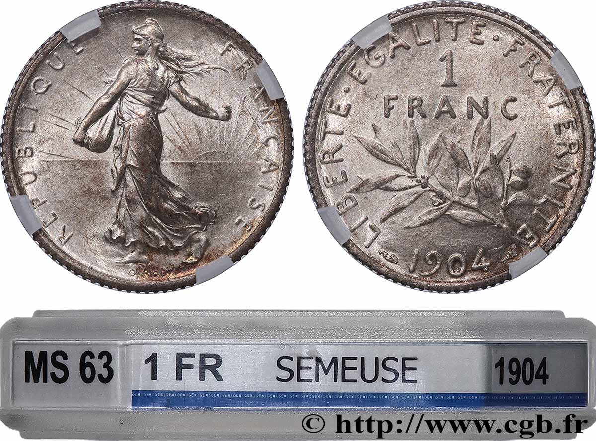 1 franc Semeuse 1904 Paris F.217/9 MS63 GENI