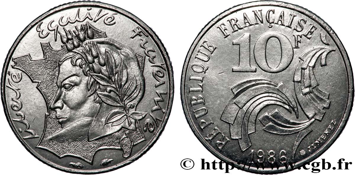 10 francs Jimenez 1986  F.373/2 MS 