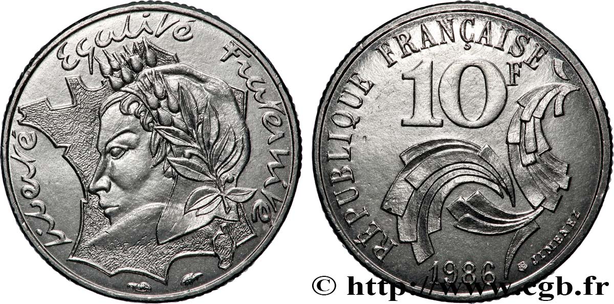 10 francs Jimenez 1986  F.373/2 SUP+ 
