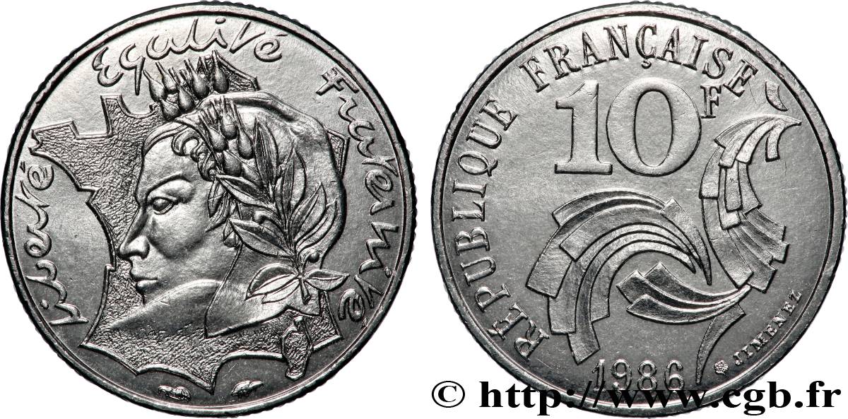 10 francs Jimenez 1986  F.373/2 SPL+ 