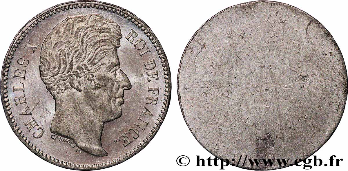Épreuve uniface d’avers de 40 francs par Caunois n.d. Paris T.T.3053 2 SUP+ 