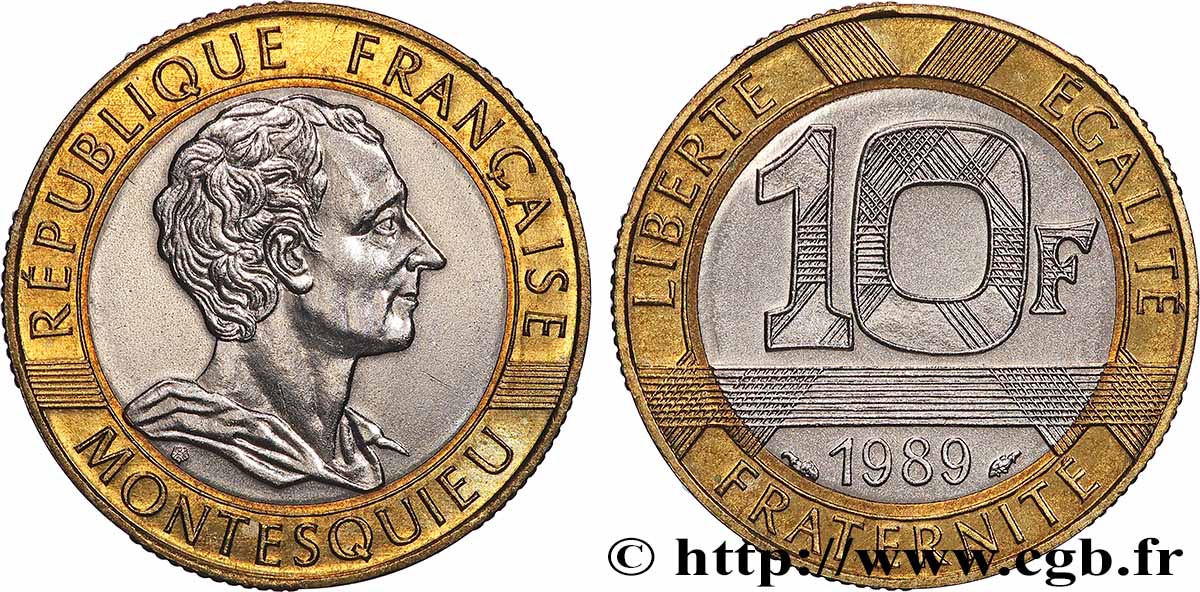 10 francs Montesquieu 1989  F.376/2 MS65 