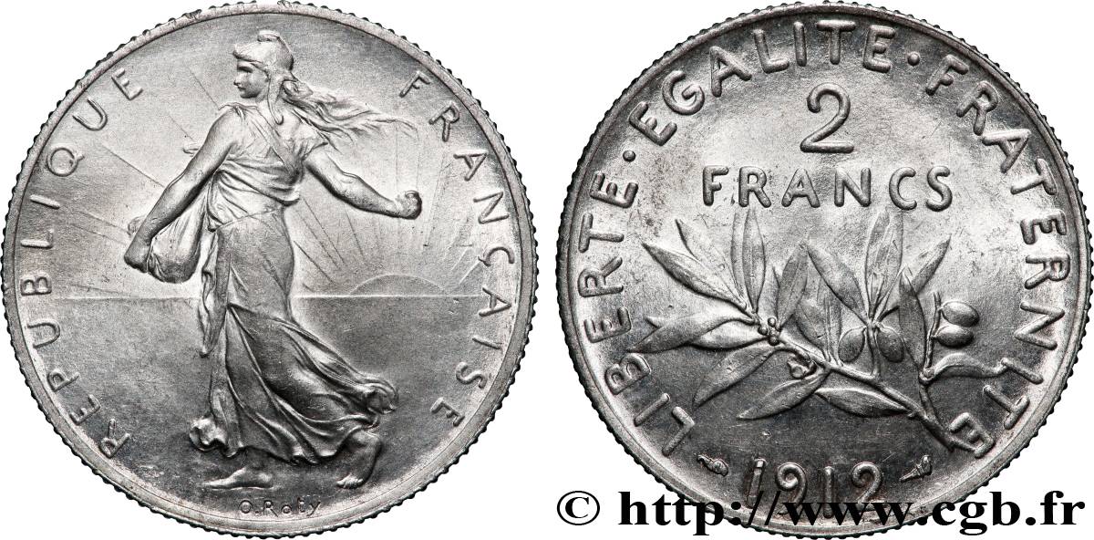 2 francs Semeuse 1912  F.266/13 SPL+ 