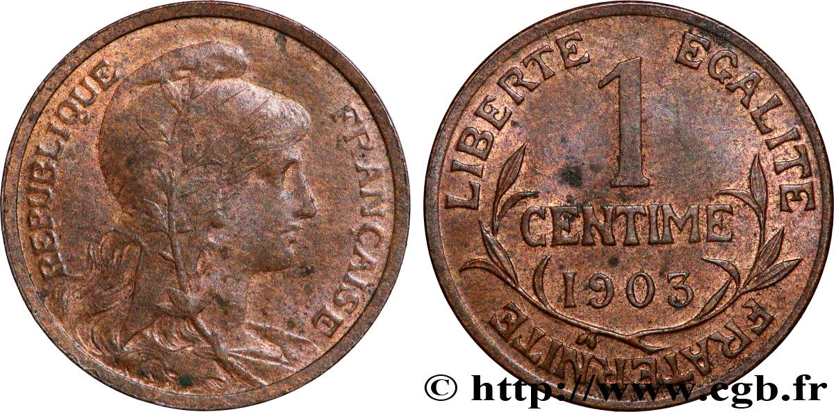 1 centime Daniel-Dupuis 1903 Paris F.105/8 TTB+ 