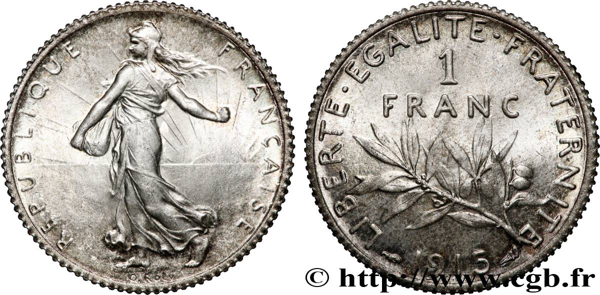 1 franc Semeuse 1915 Paris F.217/21 SUP62 
