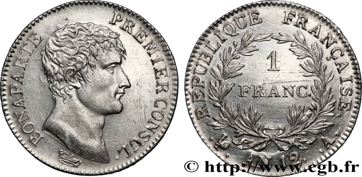 1 franc Bonaparte Premier Consul 1804 Paris F.200/8 SUP 