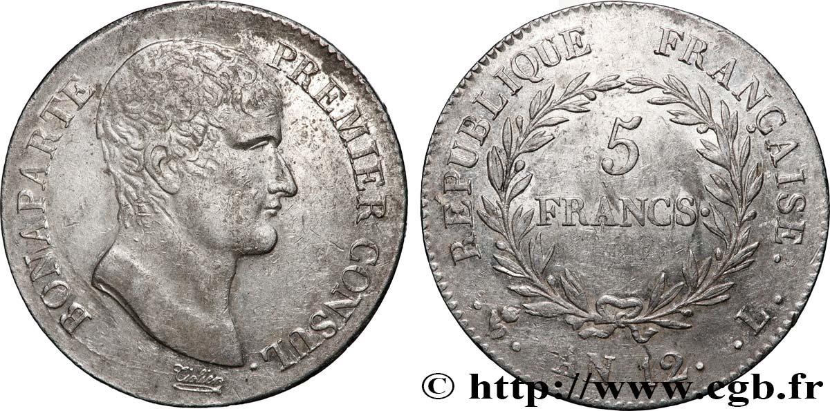 5 francs Bonaparte Premier Consul 1804 Bayonne F.301/18 TTB 