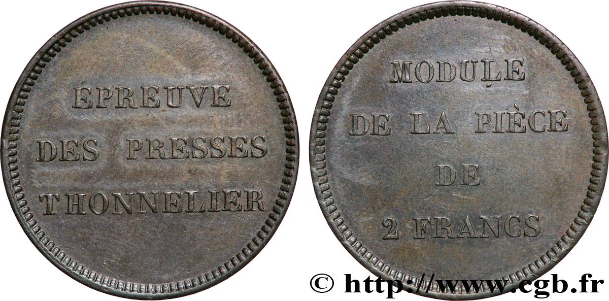 Module de 2 francs de Thonnelier n.d.  T.T.4035 1 MS 