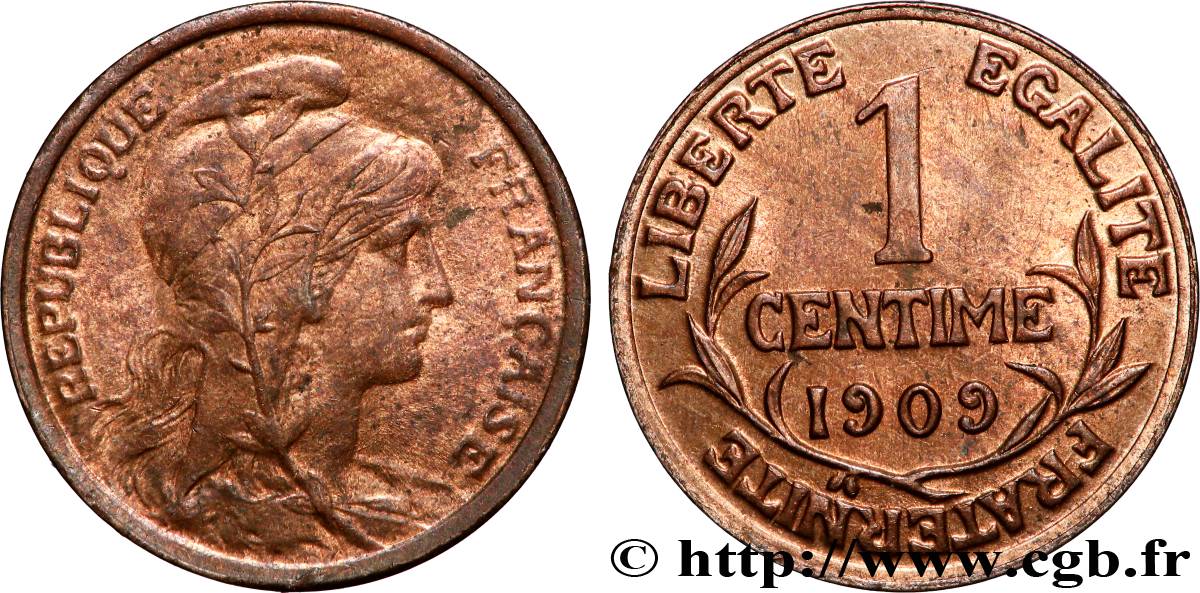 1 centime Daniel-Dupuis 1909 Paris F.105/11 SUP62 