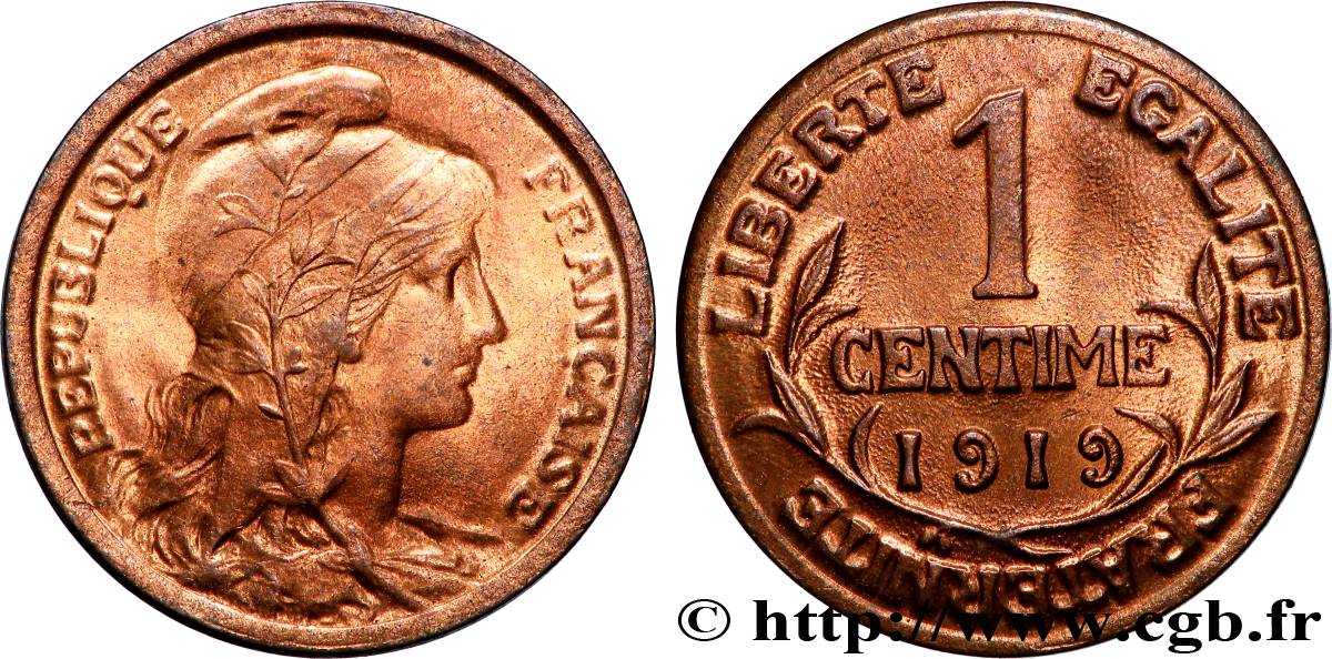 1 centime Daniel-Dupuis 1919  F.105/18 MS65 