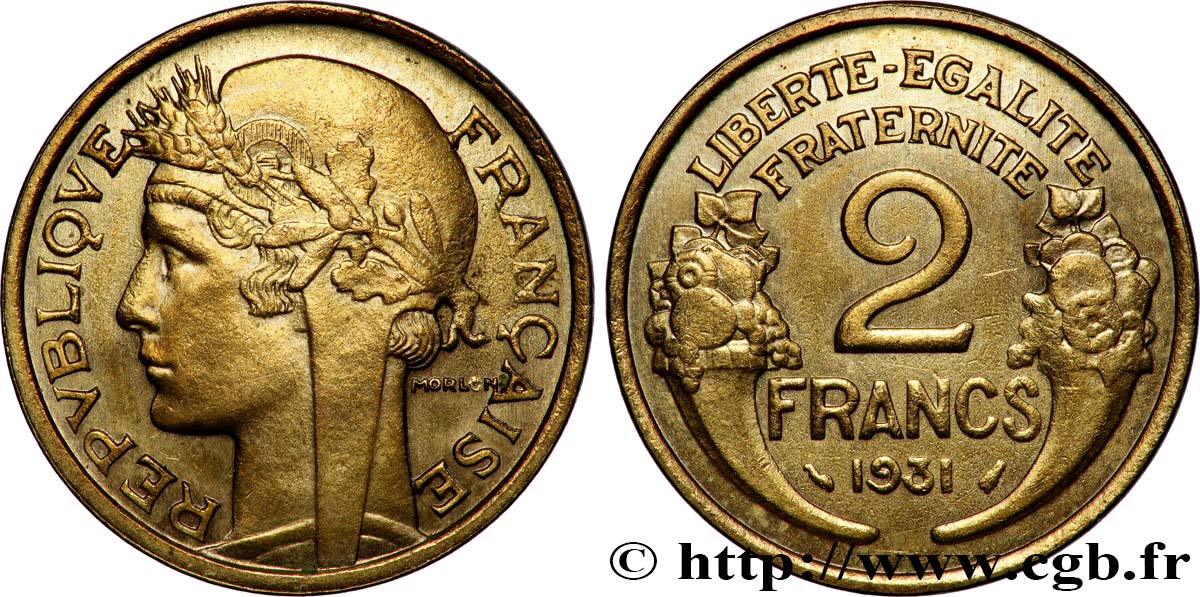 2 francs Morlon 1931  F.268/2 SPL+ 