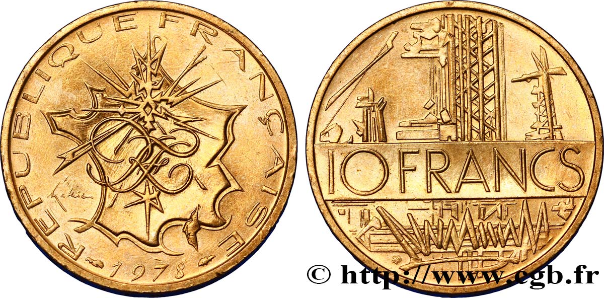 10 francs Mathieu 1978 Pessac F.365/6 MS63 