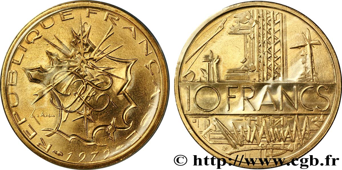 10 francs Mathieu 1979 Pessac F.365/7 MS70 