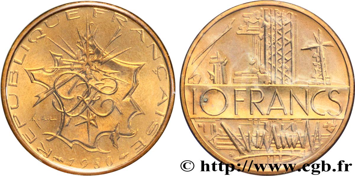 10 francs Mathieu, Tranche B 1980 Pessac F.365/8 ST68 