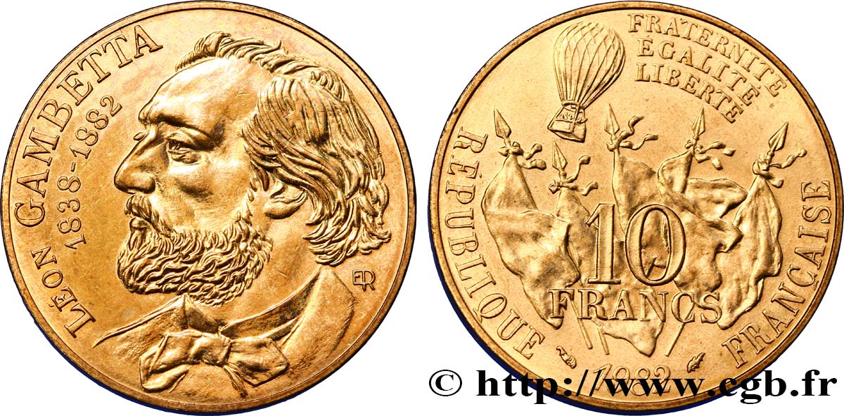 10 francs Gambetta 1982  F.366/2 MS63 