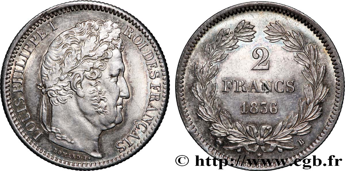 2 francs Louis-Philippe 1836 Rouen F.260/52 SUP 
