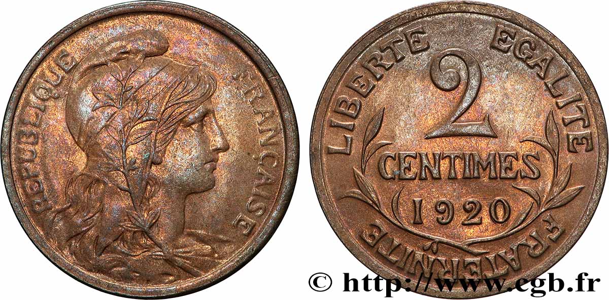 2 centimes Daniel-Dupuis 1920 Paris F.110/20 SPL63 