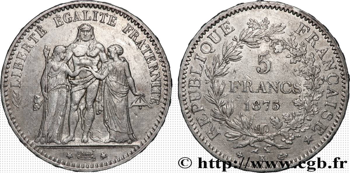 5 francs Hercule 1875 Bordeaux F.334/16 AU 