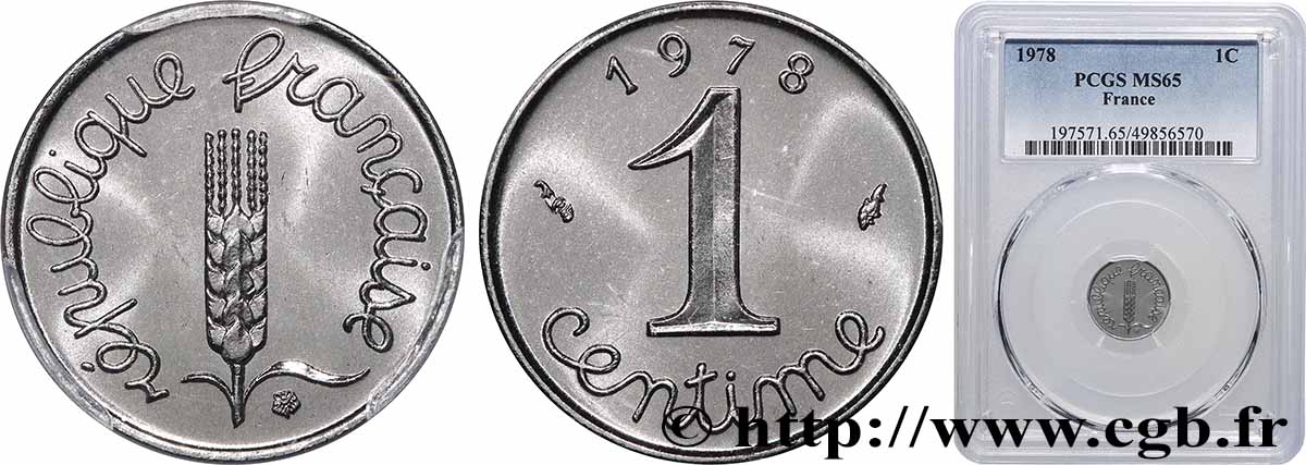 1 centime Épi 1978 Pessac F.106/33 FDC65 PCGS