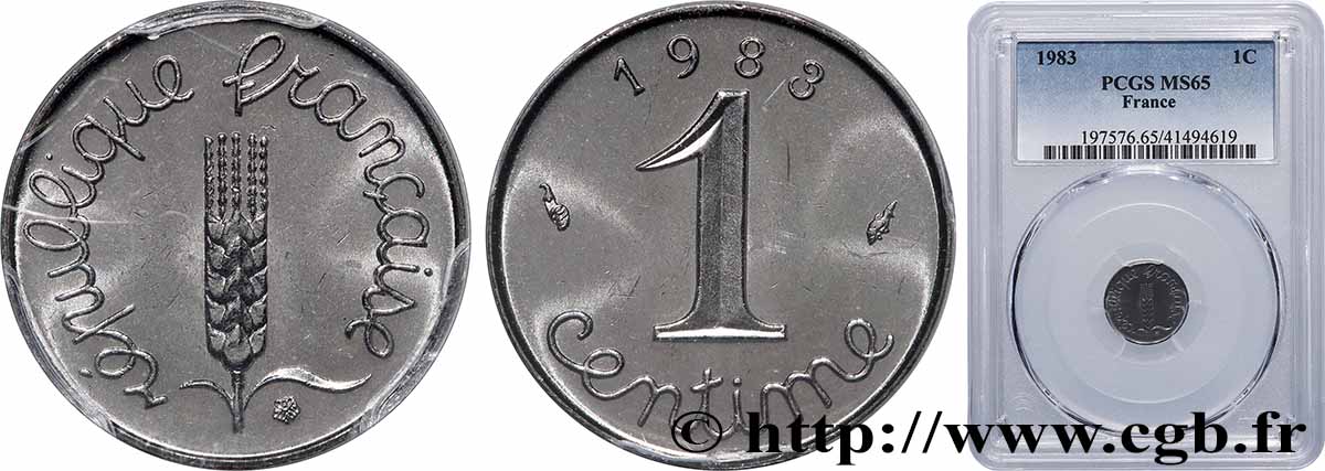 1 centime Épi 1983 Pessac F.106/40 FDC65 PCGS