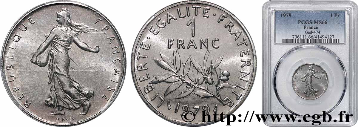 1 franc Semeuse, nickel 1979 Pessac F.226/24 FDC66 PCGS