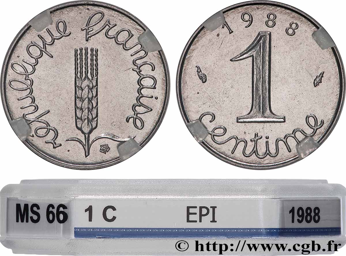1 centime Épi 1988 Pessac F.106/45 ST66 GENI