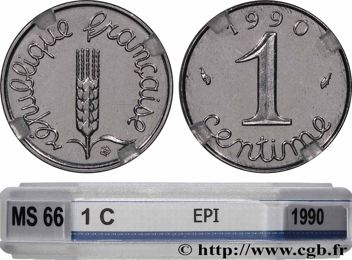 1 centime Épi 1990 Pessac F.106/47 MS66 GENI