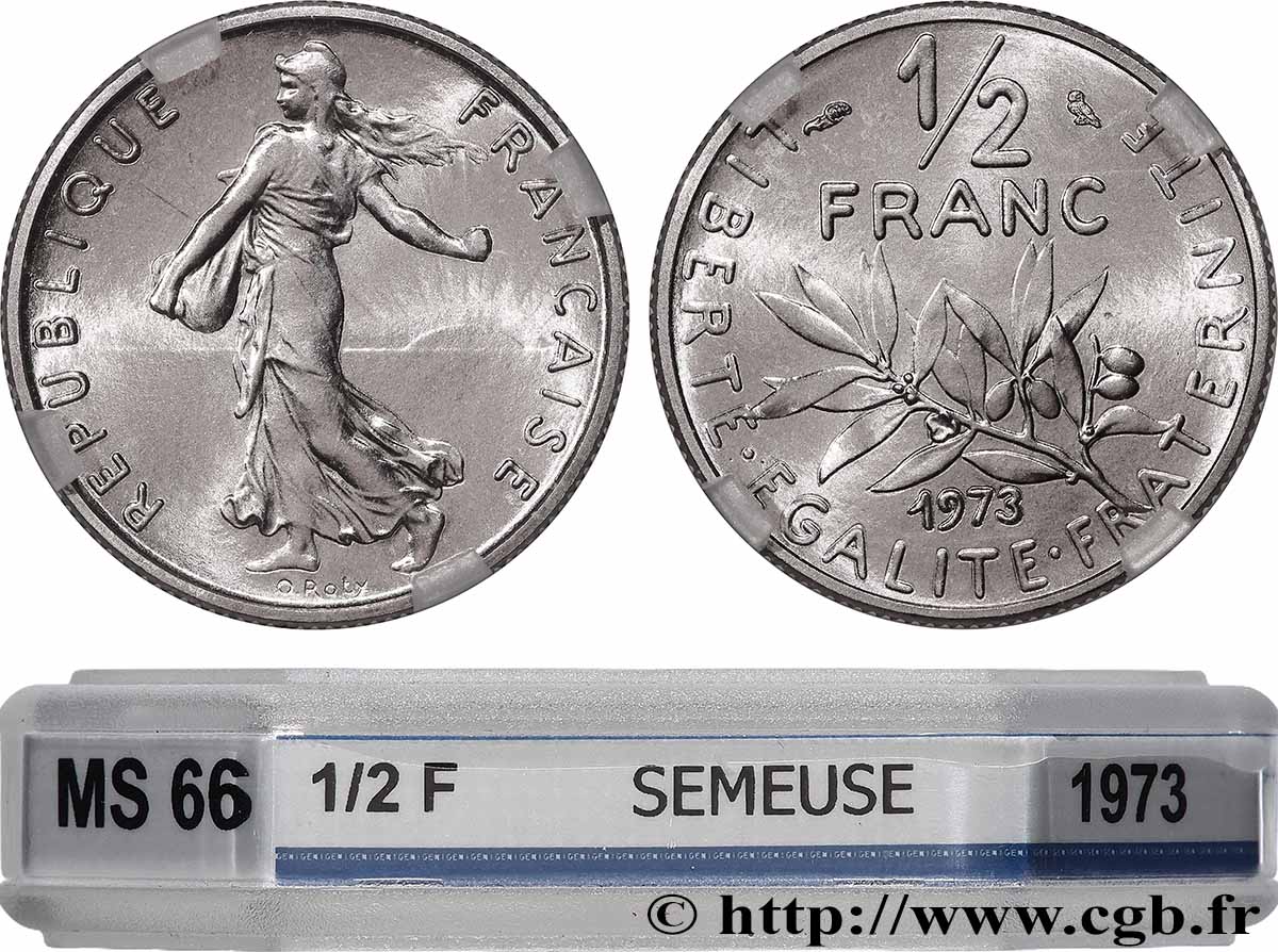 1/2 franc Semeuse 1973 Pessac F.198/12 FDC66 GENI