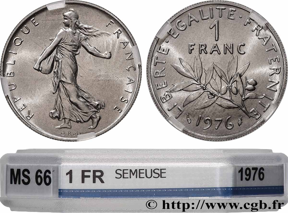 1 franc Semeuse, nickel 1976 Pessac F.226/21 FDC66 GENI