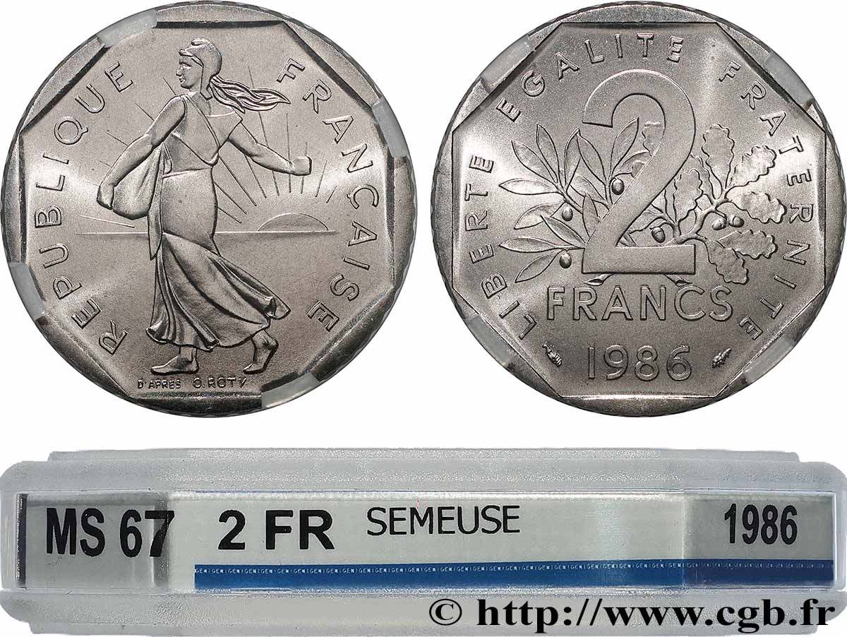 2 francs Semeuse, nickel 1986 Pessac F.272/10 FDC67 GENI